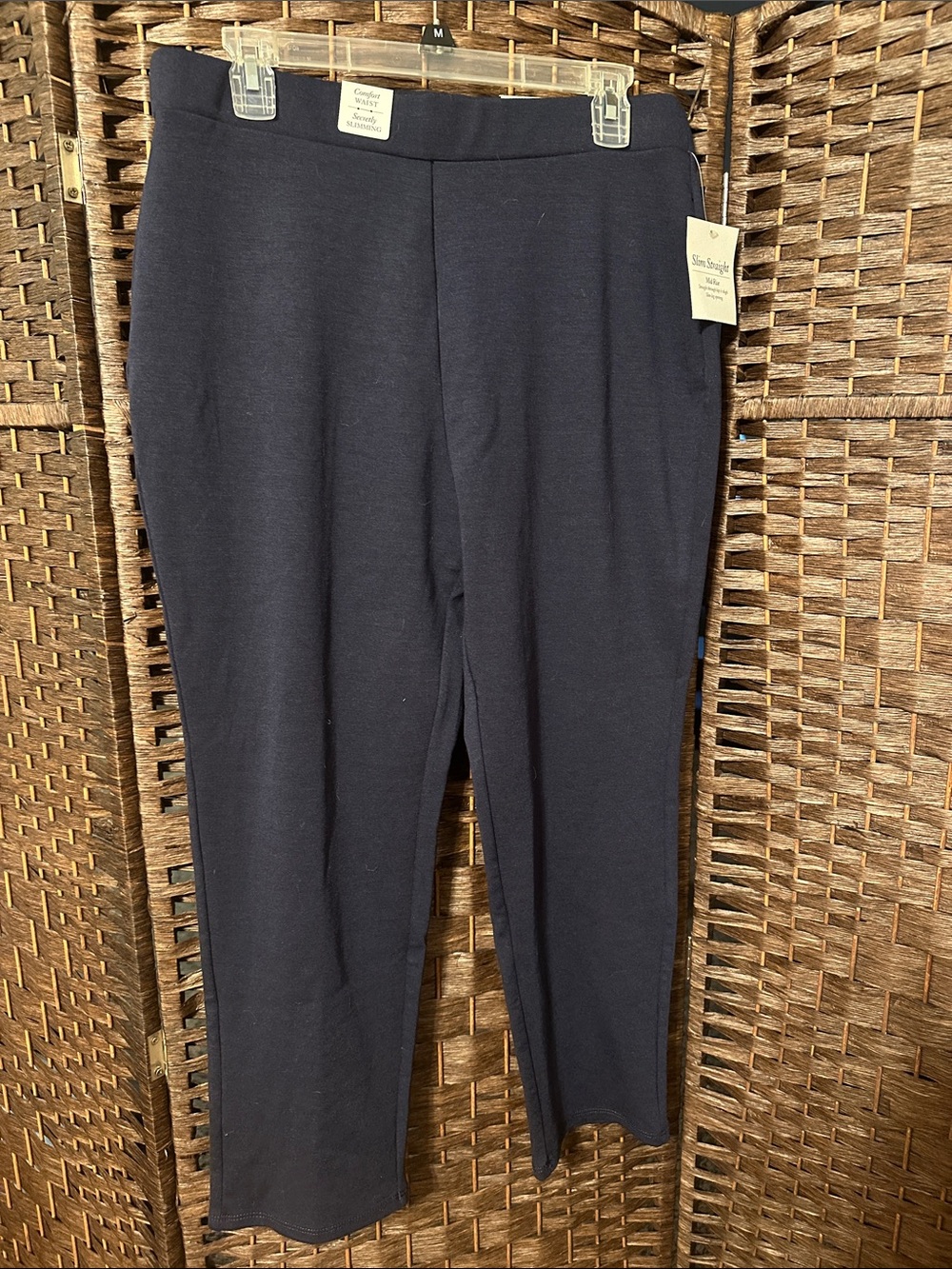 croft & barrow Navy Slim Straight Women's Pants